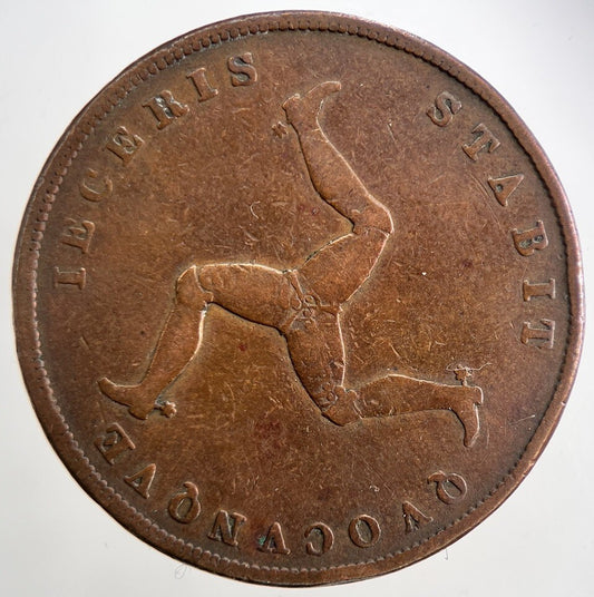 1839 Isle of Man Penny Coin | Fine Collectable Grade