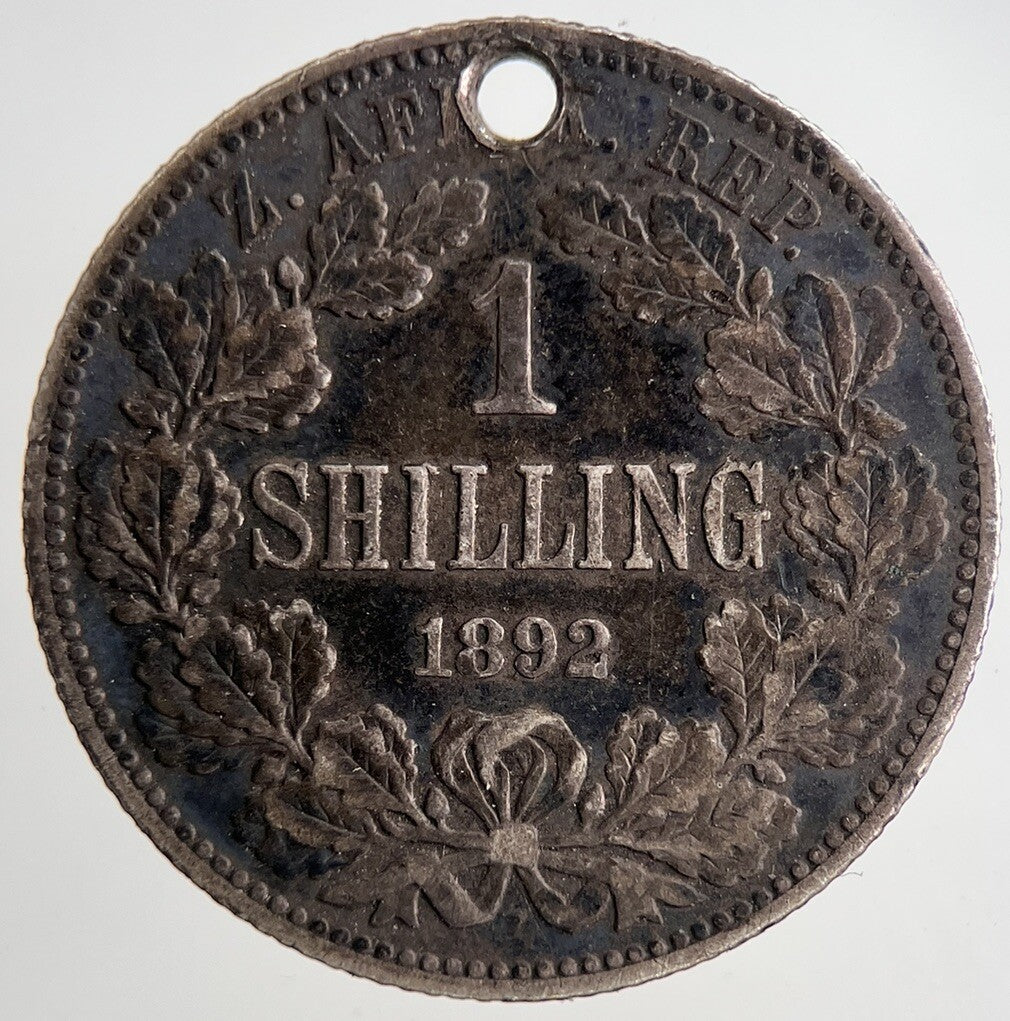 1892 South Africa Shilling Silver Coin | Very High Grade | a6972