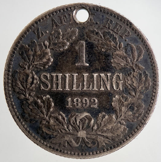 1892 South Africa Shilling Silver Coin | Very High Grade | a6972