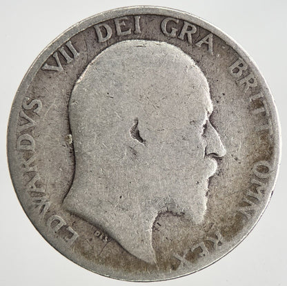 1910 Edward VII Shilling British Silver Coin | Fair Grade | a6970