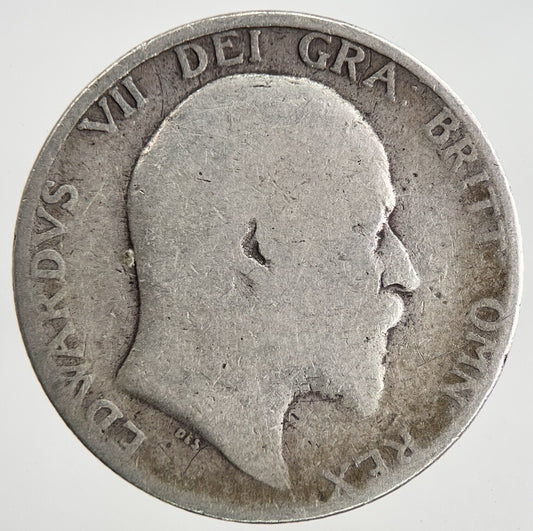 1910 Edward VII Shilling British Silver Coin | Fair Grade | a6970