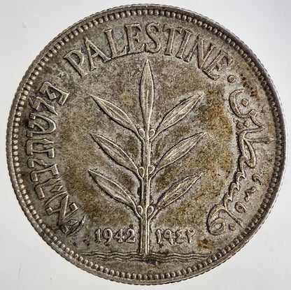 1942 Palestine 100 Mils Silver Coin | Very High Grade | a6816