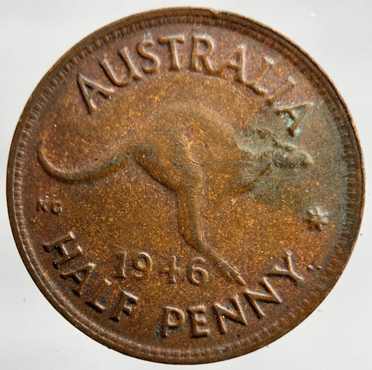 1946 Australia Half-Penny Coin | Collectable Grade