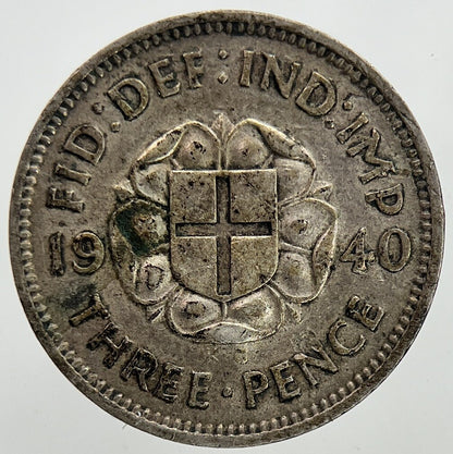 1940 George VI Threepence Silver Coin | Fine Collectable Grade | a9005