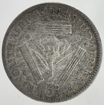 1944 South Africa Threepence Silver Coin | Collectable Grade | a6997