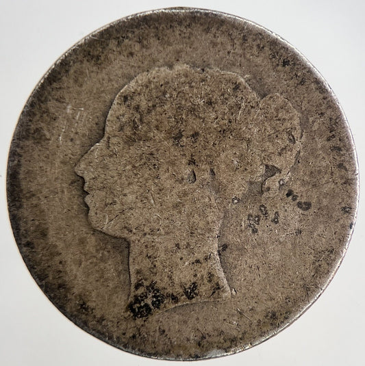 British Victoria Shilling Silver Coin | Worn Grade | a6938