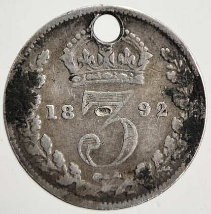 1892 Victoria Threepence Silver Coin | Collectable Grade