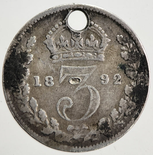 1892 Victoria Threepence Silver Coin | Collectable Grade