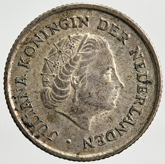 1960 Netherlands 1/10 Gulden Silver Coin | Very High Grade