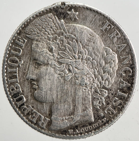 1891 France 50 Centimes Silver Coin | Fine Collectable Grade