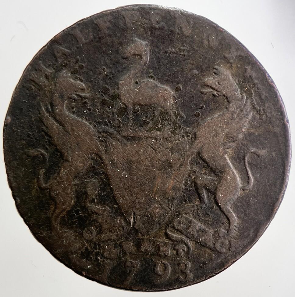 1793 Lancaster East India House Half-Penny Token | Collectable Grade