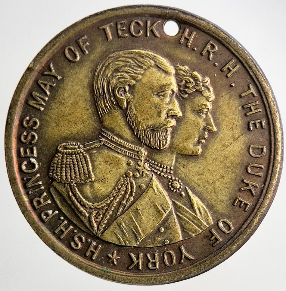 1893 Duke Of York Marriage Medal Coin | Very High Grade | a6956