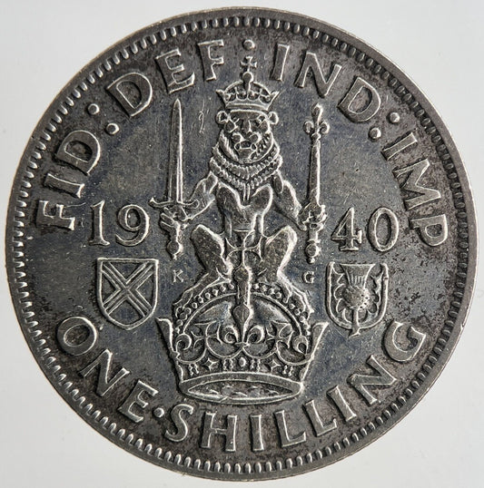 1940 George VI British Shilling Silver Coin | Fine Collectable Grade | a6960