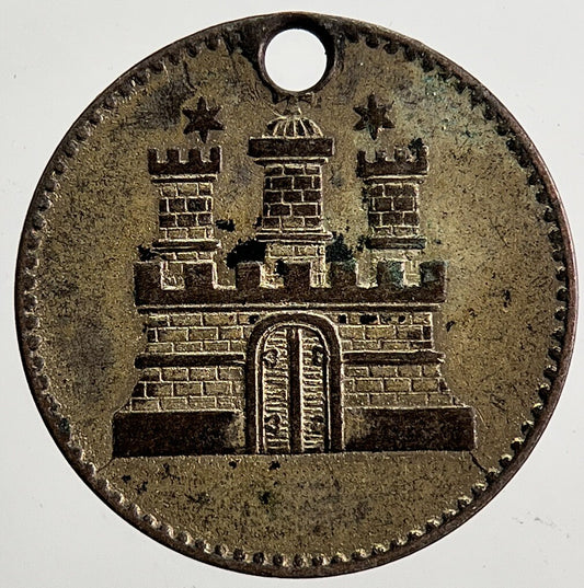1855 Germany German States Hamburg 1 Sechsling Silver Coin | Collectable Grade