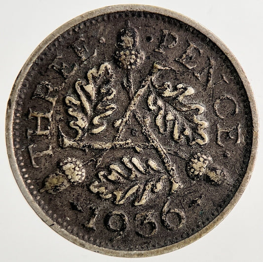 1936 George V Threepence Silver Coin | Fine Collectable Grade | a6934