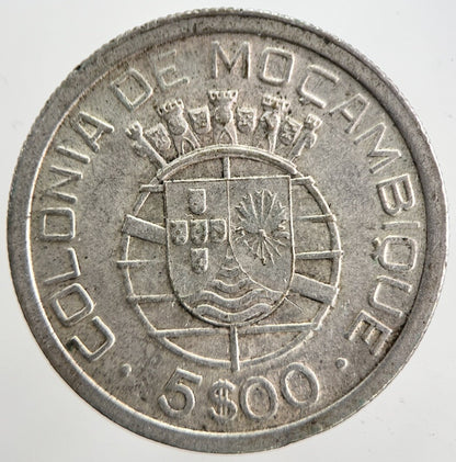 1949 Mozambique 5 Escudos Silver Coin | Fine Collectable Grade