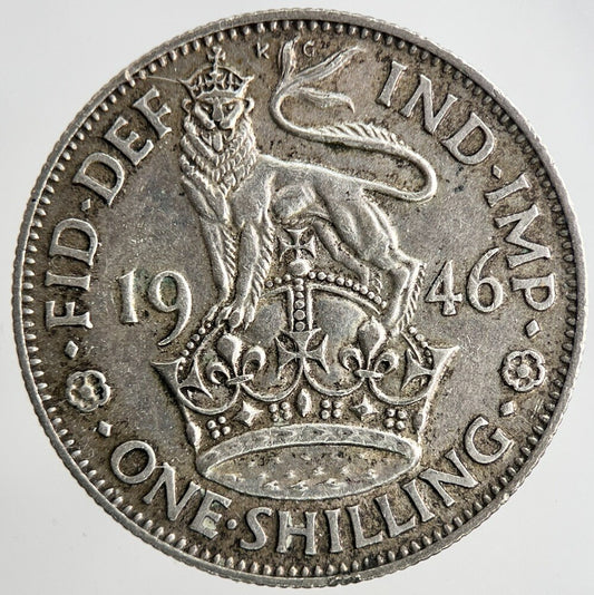 1946 George VI British Shilling Silver Coin | Fine Collectable Grade | a6958