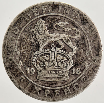 1918 George V Sixpence Silver Coin | Collectable Grade