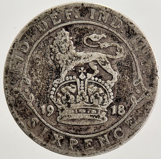1918 George V Sixpence Silver Coin | Collectable Grade