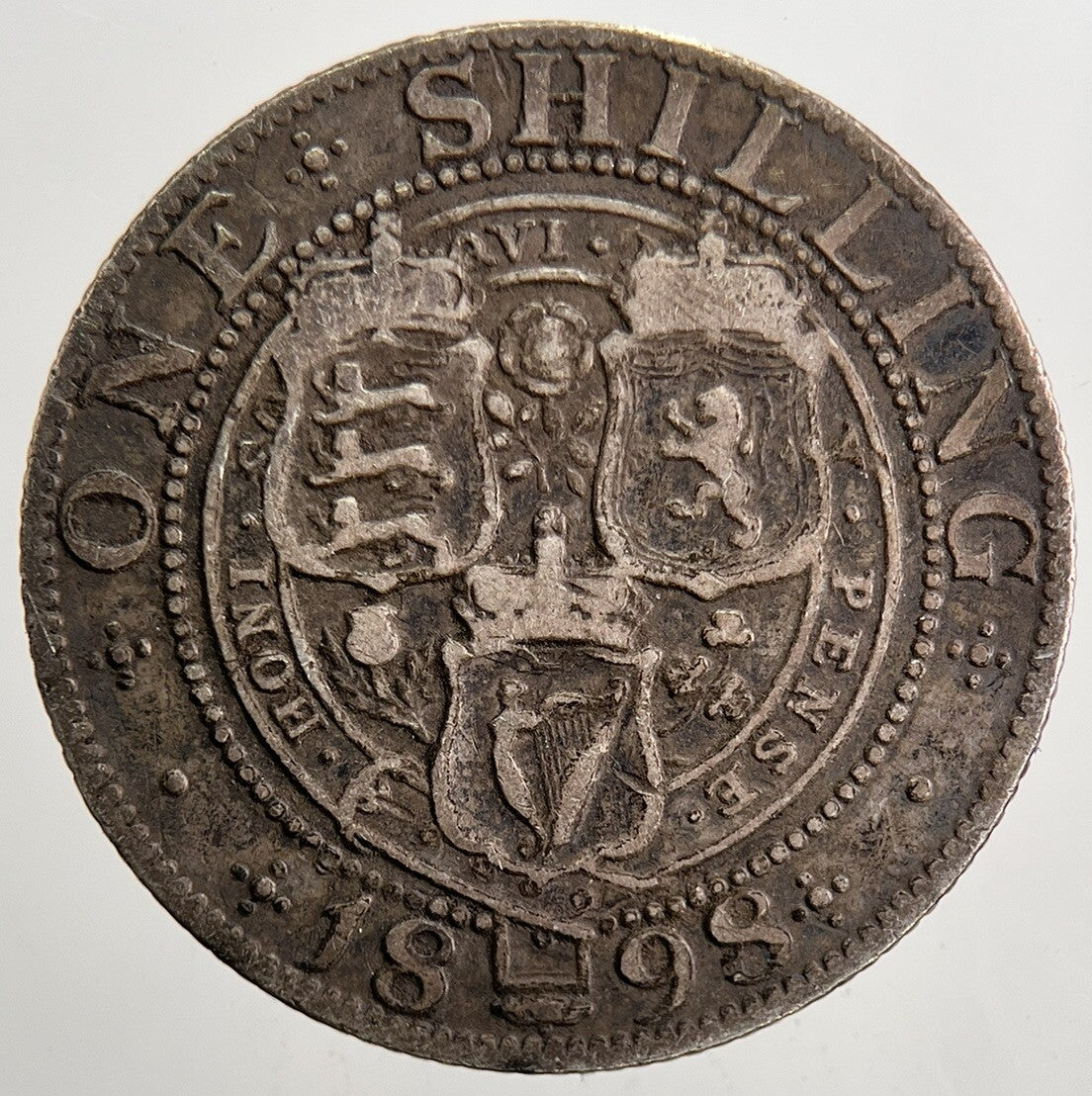 1898 Victoria Shilling Silver Coin | Fine Collectable Grade