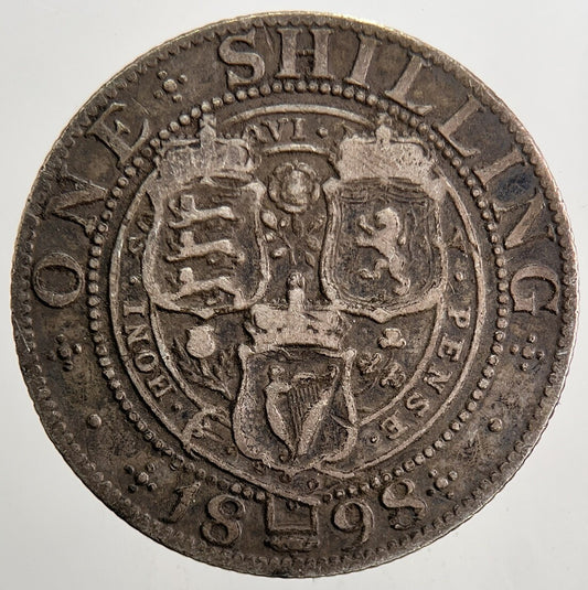 1898 Victoria Shilling Silver Coin | Fine Collectable Grade