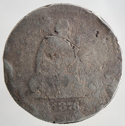 1876 US USA Seated Liberty Quarter Silver Coin | Collectable Grade | a6943