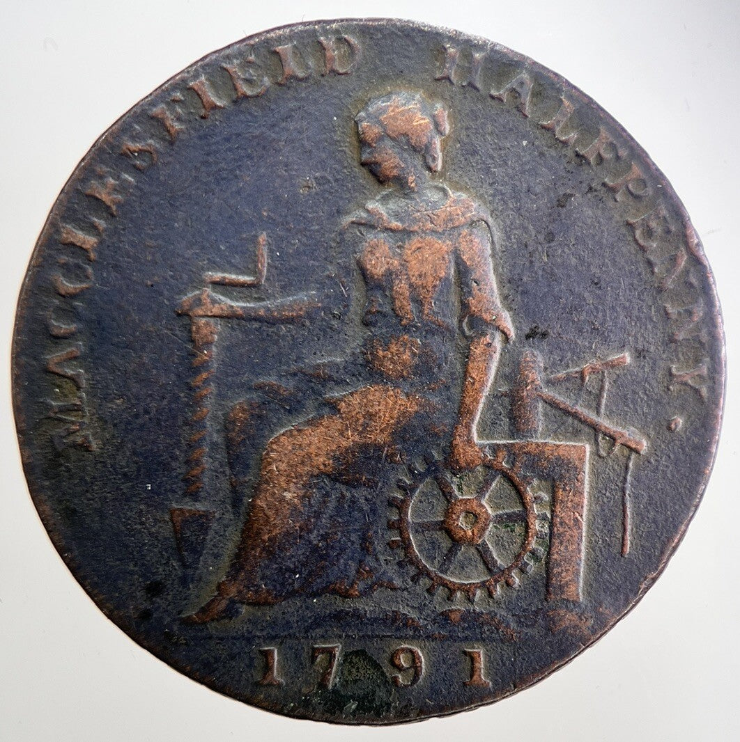 1791 Macclesfield Half-Penny Token | Fine Collectable Grade