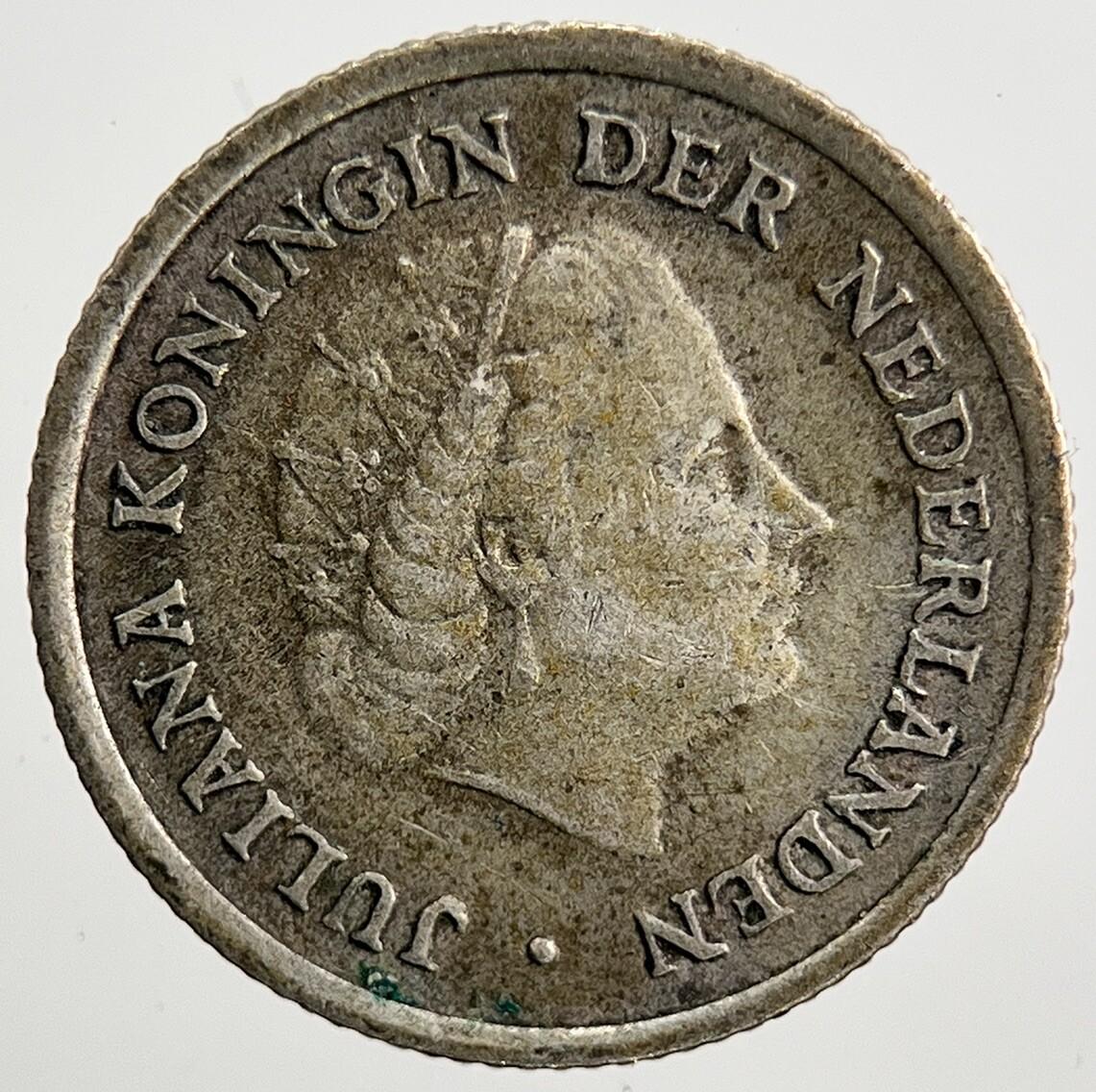 1959 Netherlands 1/10 Gulden Silver Coin | Fine Collectable Grade