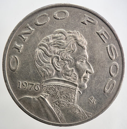 1976 Mexico 5 Cinco Pesos Coin | Very High Grade
