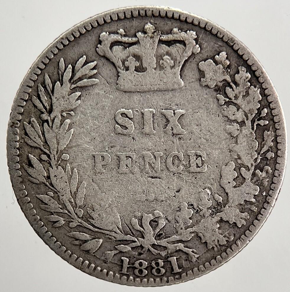 1881 Victoria Sixpence Silver Coin | Collectable Grade
