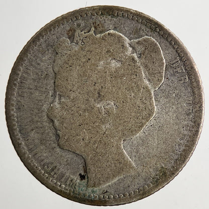 1906 Netherlands 25 Cents Silver Coin | Fair Grade | a6968