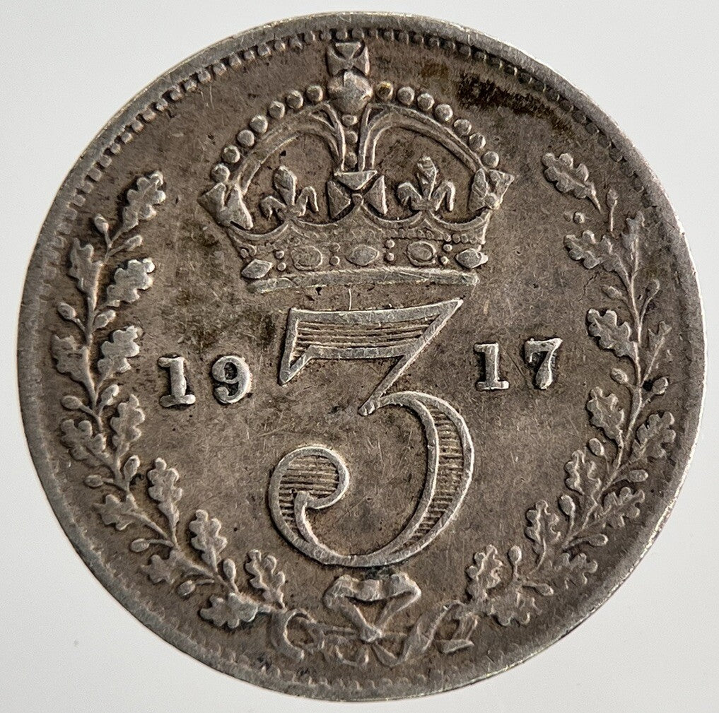 1917 George V Threepence Silver Coin | Fine Collectable Grade | a6933