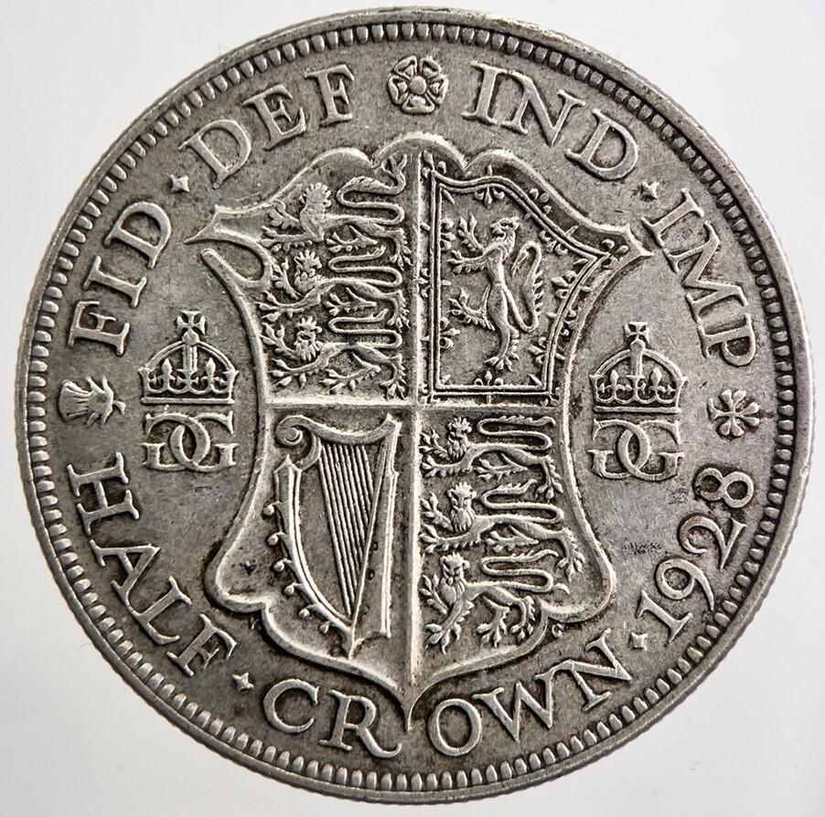 1928 George V Half-Crown Silver Coin | Very High Grade