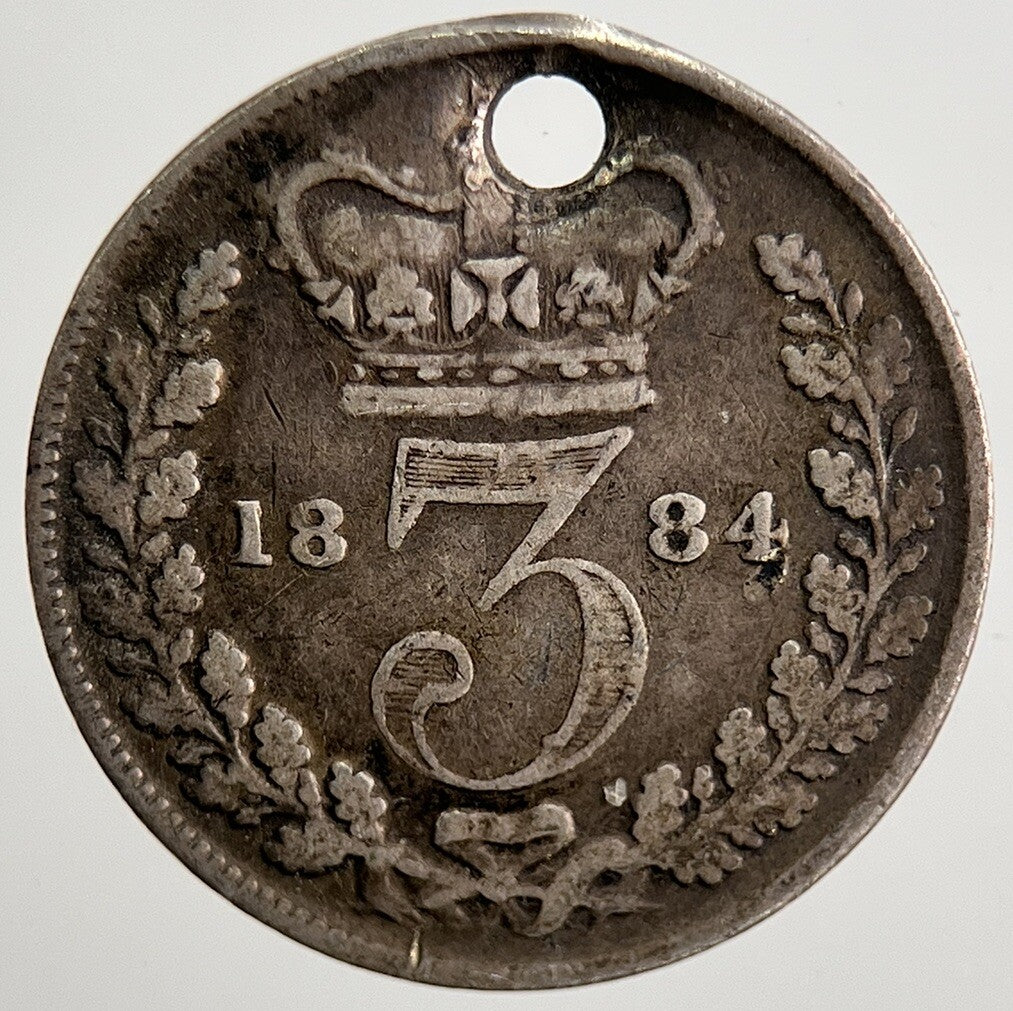 1884 Victoria Threepence Silver Coin | Fine Collectable Grade