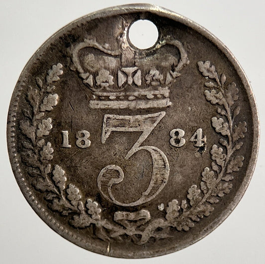 1884 Victoria Threepence Silver Coin | Fine Collectable Grade