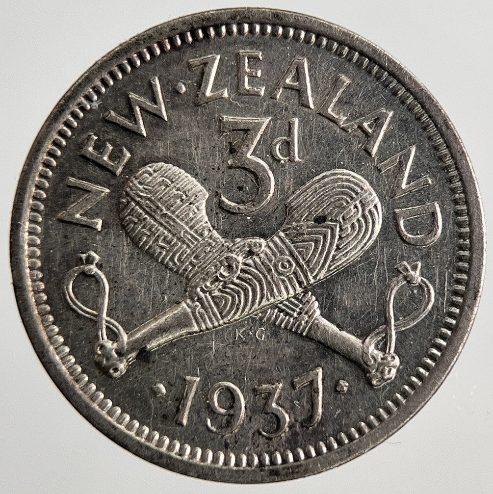 1937 New Zealand Threepence Silver Coin | Fine Collectable Grade | a6935