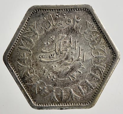 1944 Egypt 2 Qirsh King Farouk Silver Coin | Very High Grade