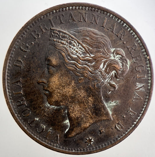 1877 Jersey 1/12th One-Twelfth-Of-A-Shilling Coin | Very Fine Grade