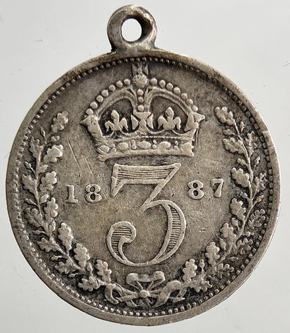 1887 Victoria Threepence Silver Coin | Fine Collectable Grade