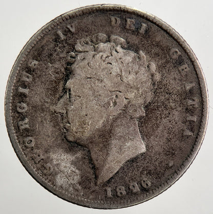 1826 George IV Shilling Silver Coin | Fair Grade