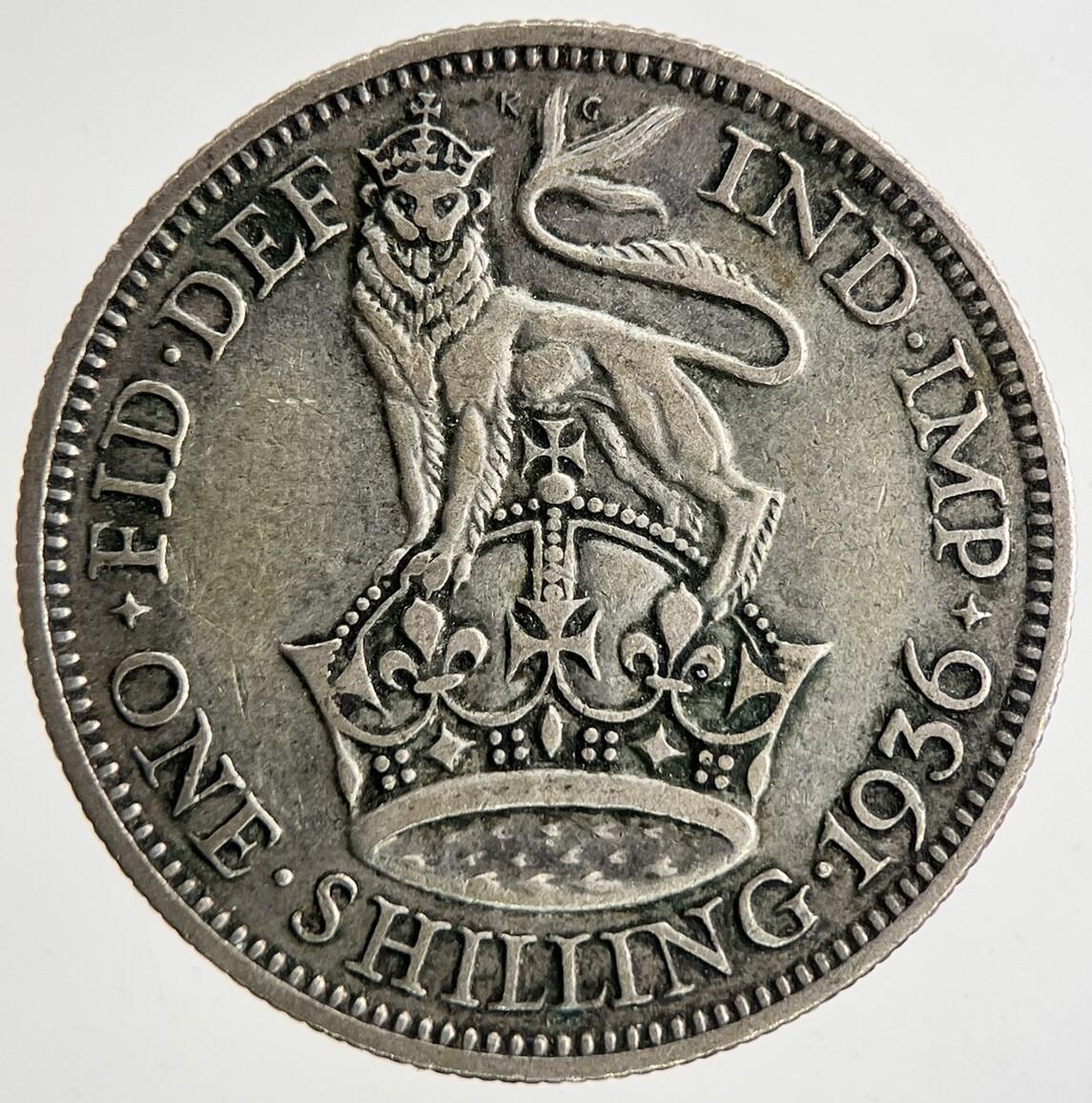 1936 George V Shilling British Silver Coin | Fine Collectable Grade | a6969