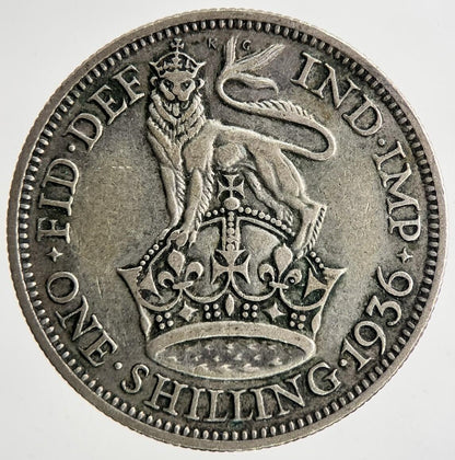 1936 George V Shilling British Silver Coin | Fine Collectable Grade | a6969