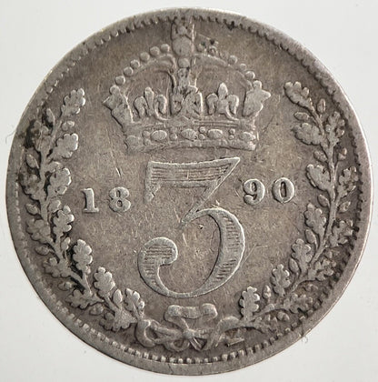 1890 Victoria Threepence Silver Coin | Fine Collectable Grade