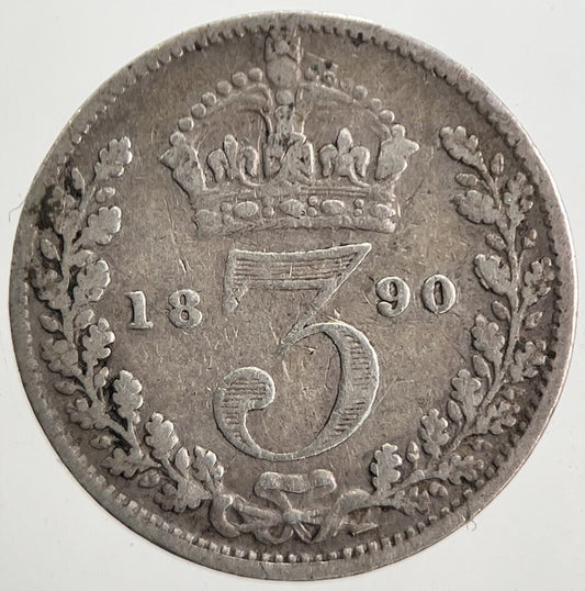 1890 Victoria Threepence Silver Coin | Fine Collectable Grade