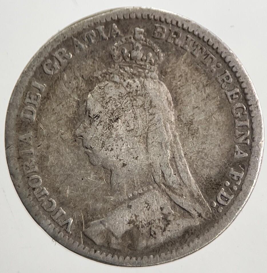 1890 Victoria Threepence Silver Coin | Fine Collectable Grade