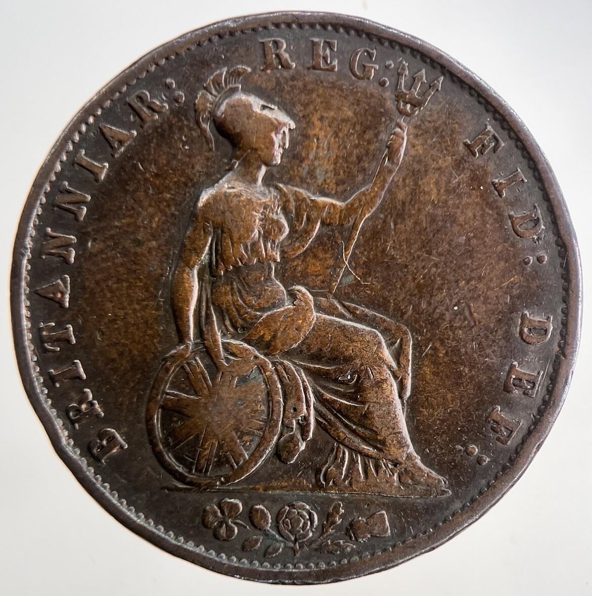 1854 Victoria Half-Penny Coin | Fine Collectable Grade | a6936