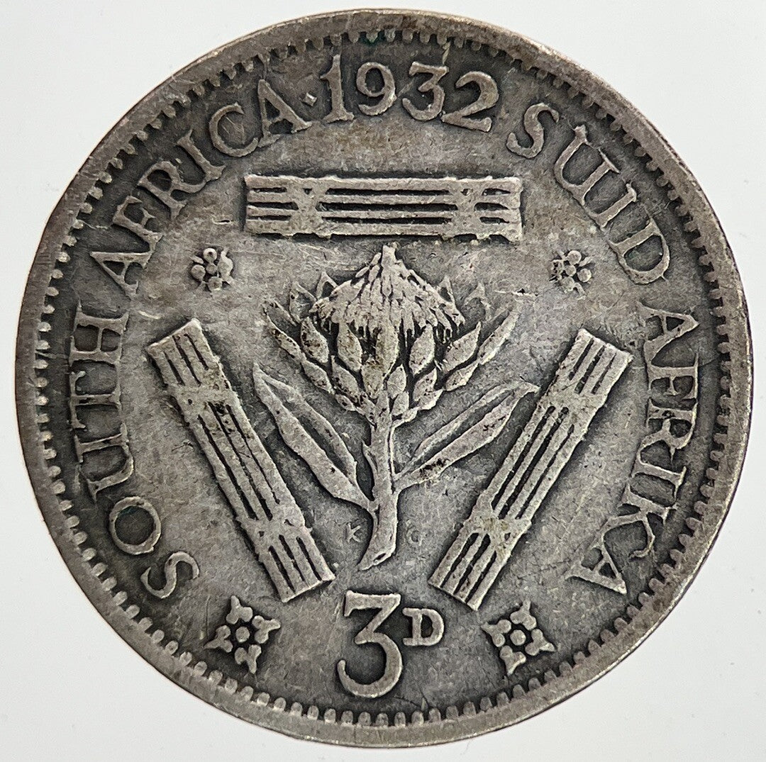 1932 South Africa Threepence Silver Coin | Collectable Grade | a6984