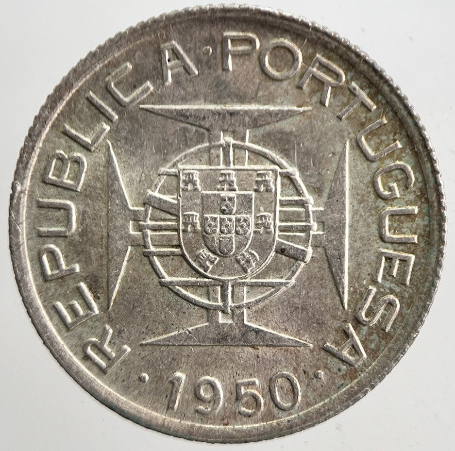 1950 Mozambique 2.5 Escudos Silver Coin | Very High Grade
