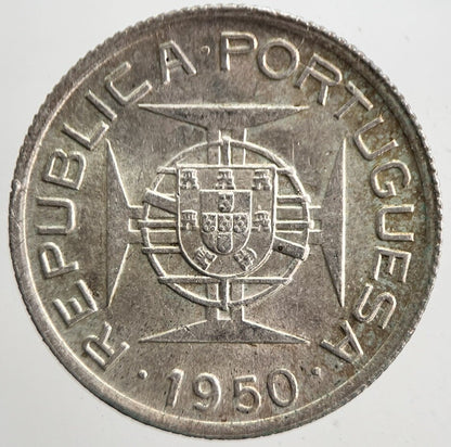 1950 Mozambique 2.5 Escudos Silver Coin | Very High Grade