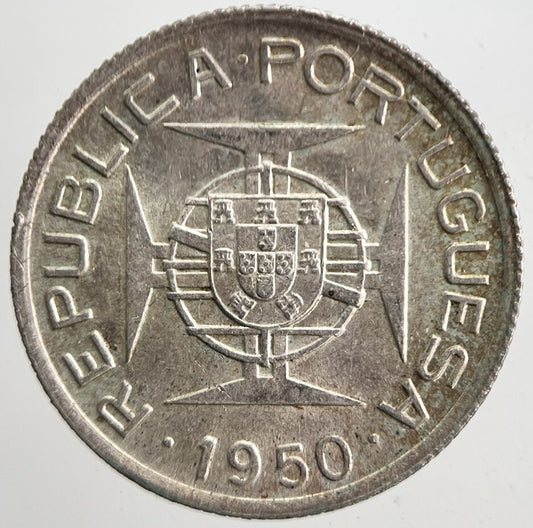 1950 Mozambique 2.5 Escudos Silver Coin | Very High Grade